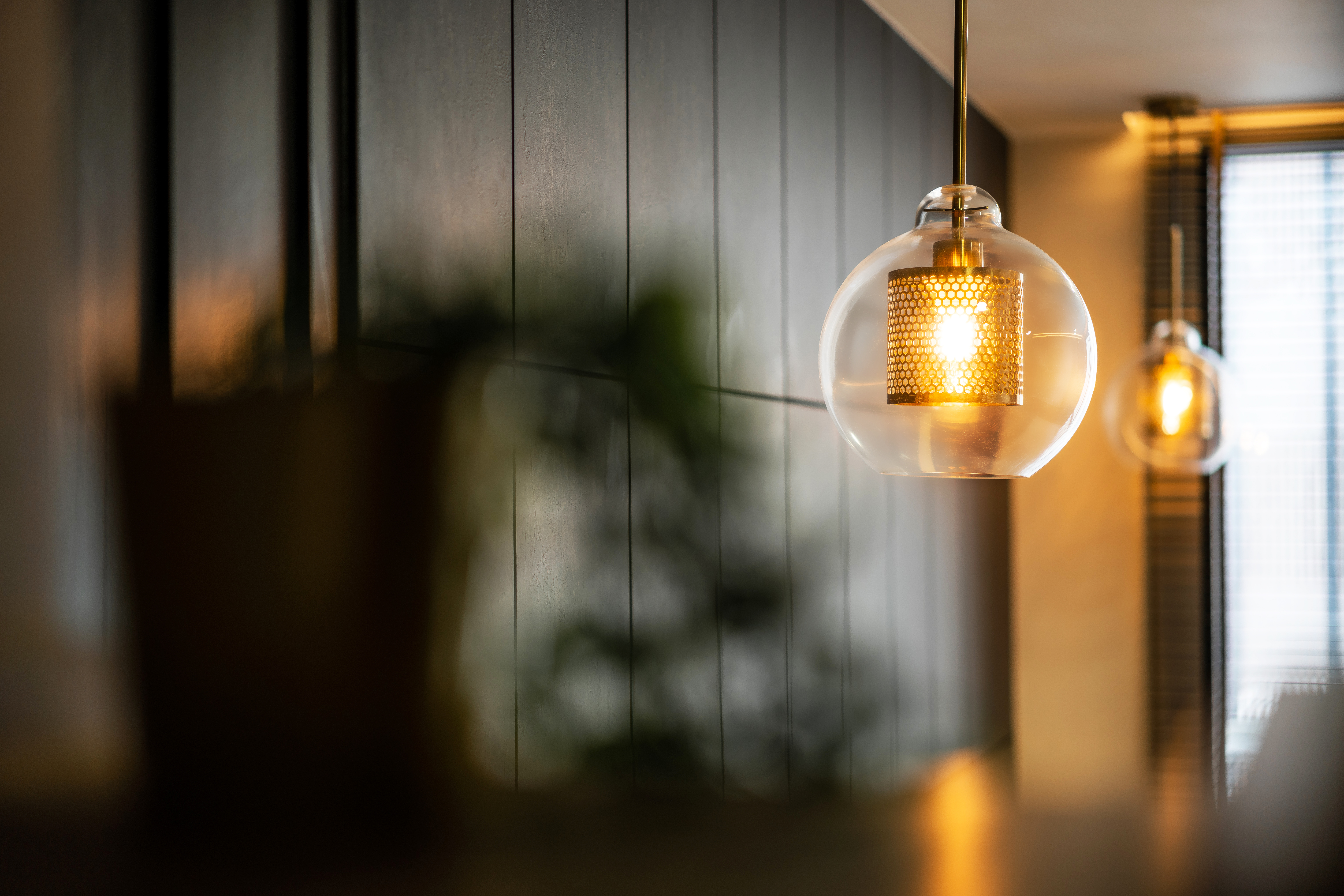 Lightbulb in modern home