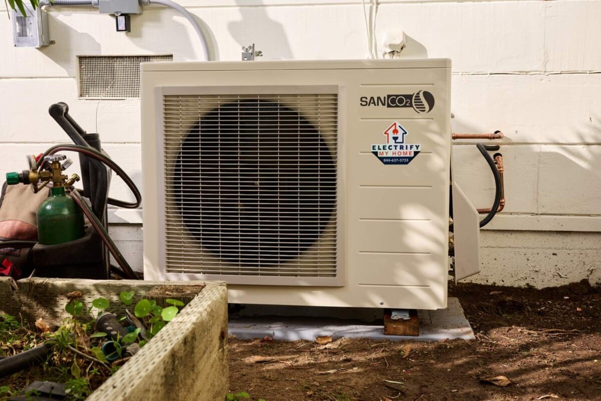 HVAC repair near me, heat pump unit serviced by Electrify My Home in Suisun City, CA